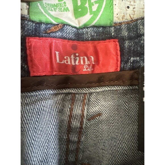 Latina Life Jeans REPAVED  Into Flared Boho  Art Jeans SZ 14 - Picture 7 of 15